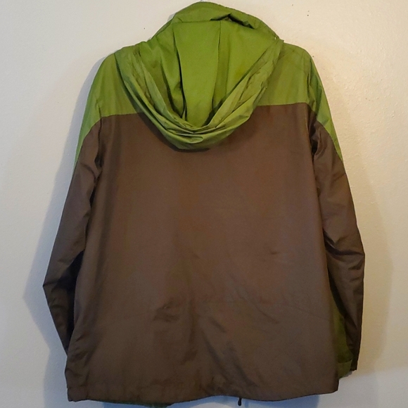 ☆HP☆ 3 in 1 Champion Coat. Heavy ski/puffer &  wind breaker zip in. Green/Gray S - Picture 7 of 14